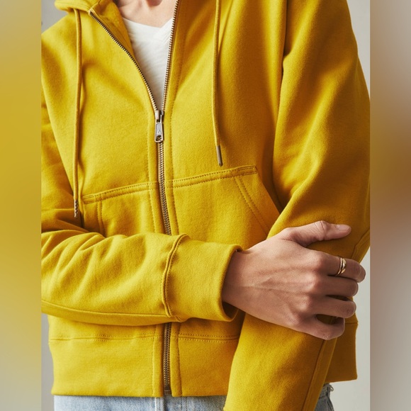 NEW American Giant Women's Relaxed Classic Full Zip Jacket in Golden Palm, Small - Picture 4 of 13